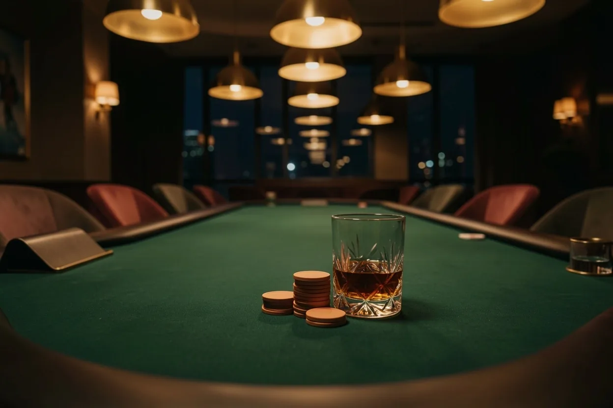 Atmosfera elitarnego wieczoru pokerowego w Royal Ambers Lounge