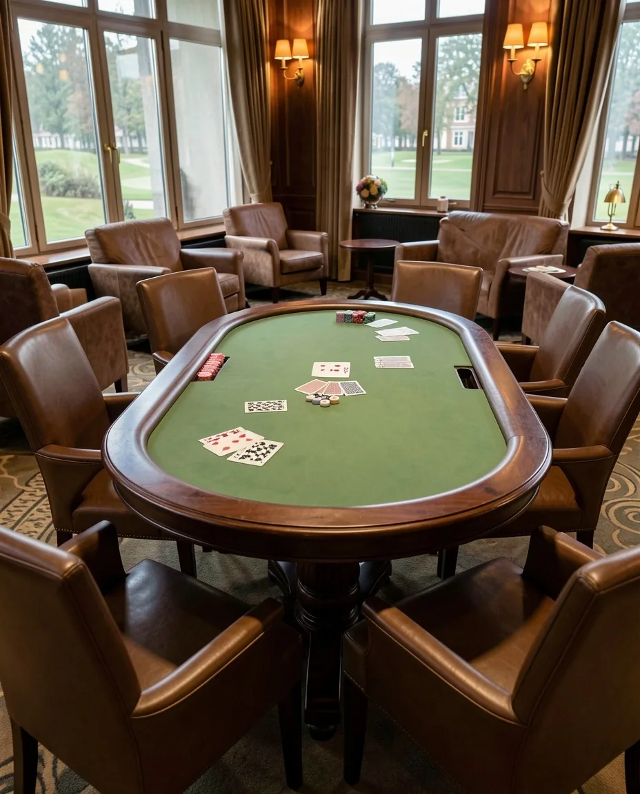 Stół pokerowy w Poker Lounge Royal Ambers podczas wieczoru edukacyjnego