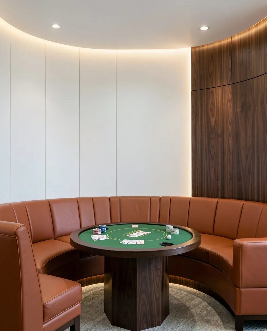 Przestrzeń przejściowa między studiem a lounge w Royal Ambers